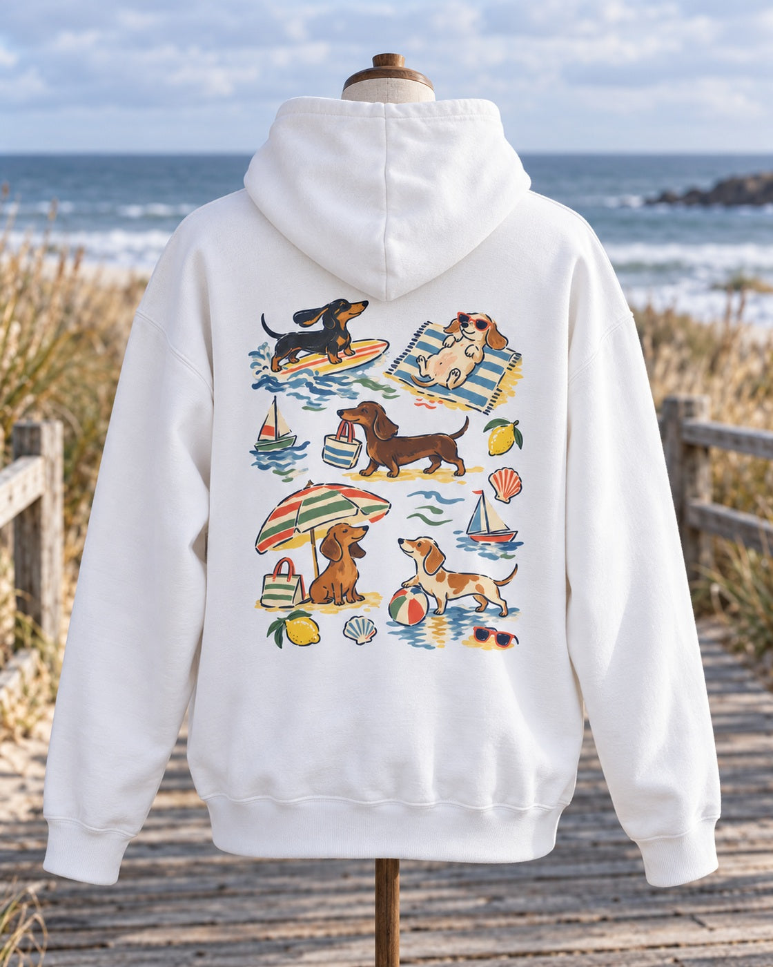 Dackelgeschichten vom Meer Hoodie – Kuscheliger Küstenbegleiter
