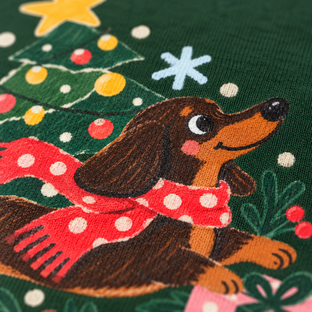 Christmas Dasher Dachshund Hoodie – Cozy Festive Companion