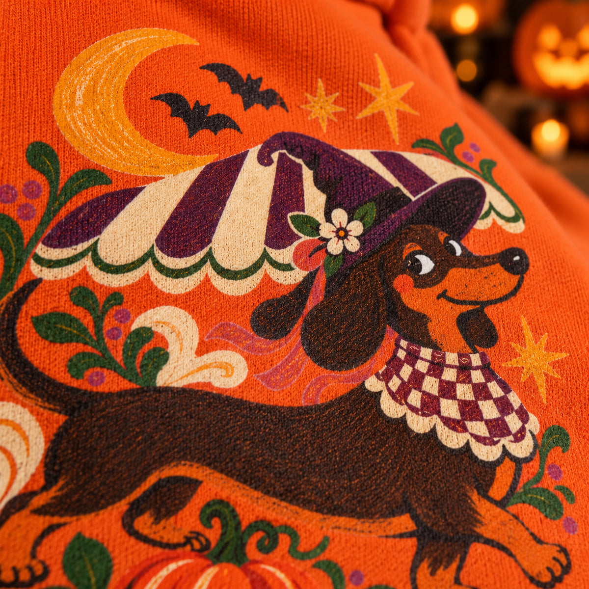 Mondlicht-Dackel Hoodie – Kuscheliger Halloween-Begleiter