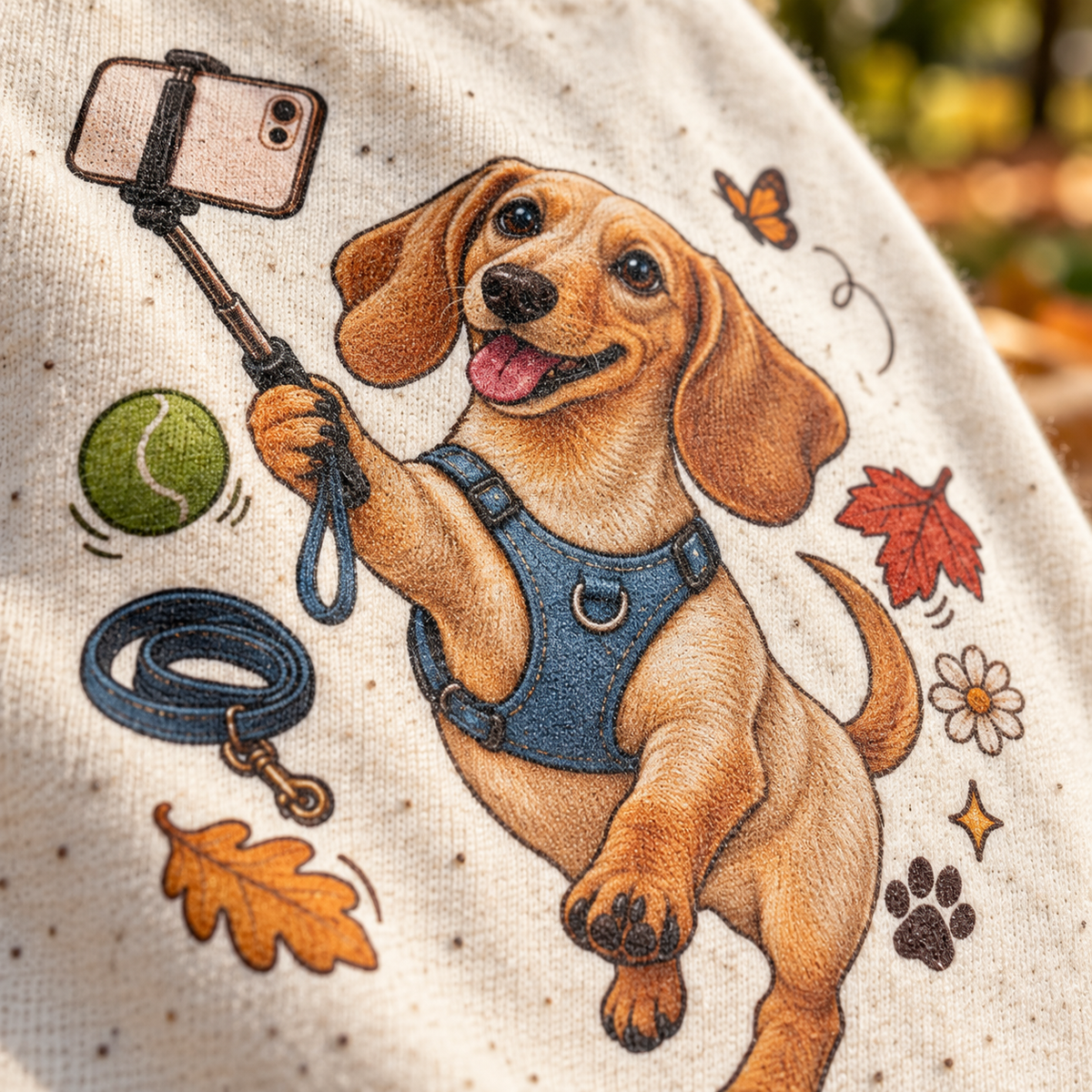 Selfie-Dackel T-Shirt – Verspieltes Alltagsmotiv