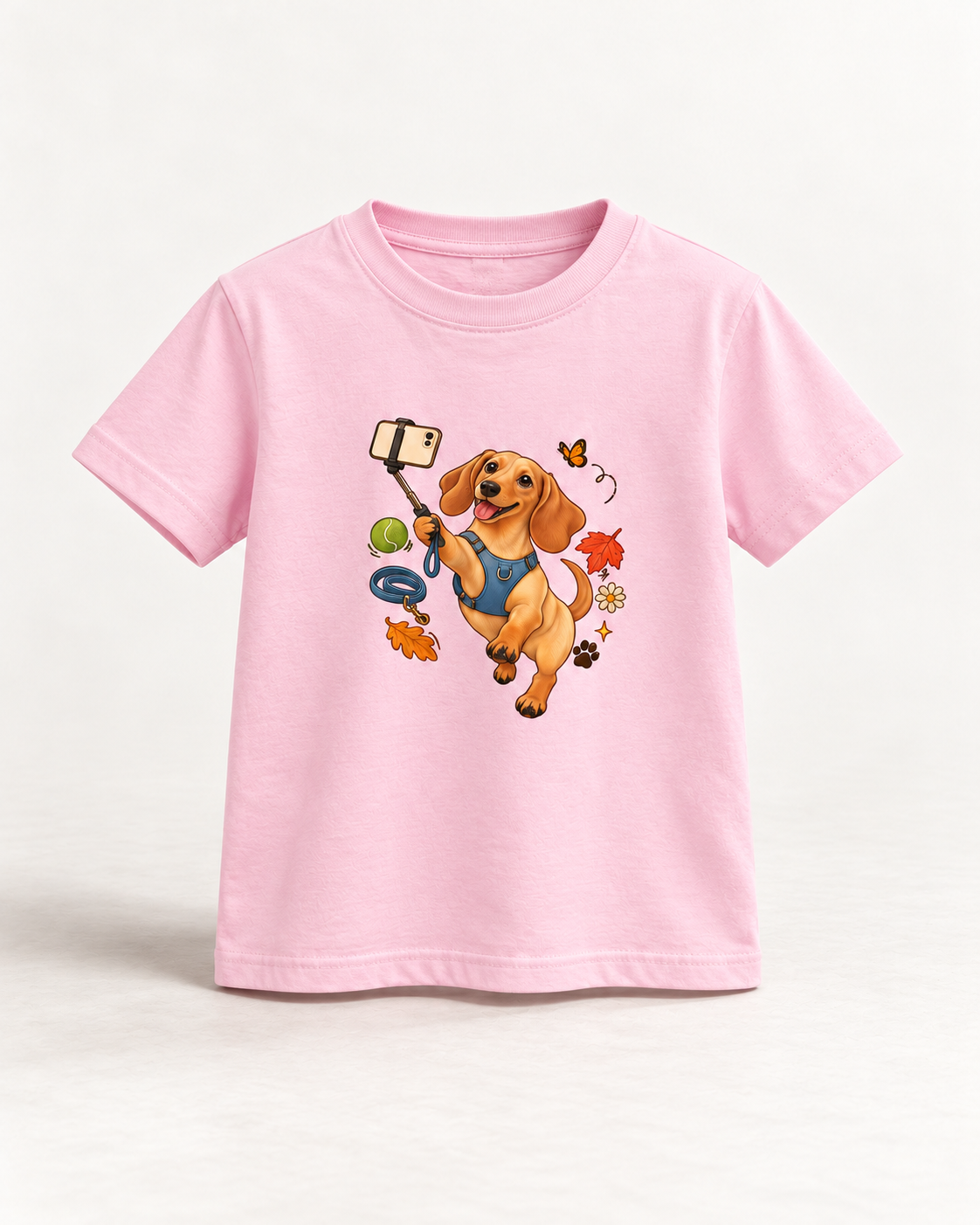 Selfie Dachshund Kids’ T-Shirt – Playful Everyday Design