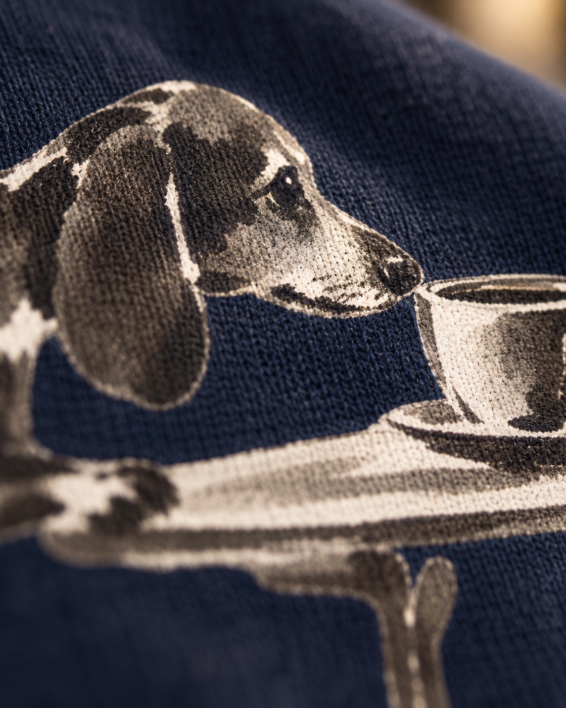 Café-Dackel Hoodie – Minimalistische Linienzeichnung