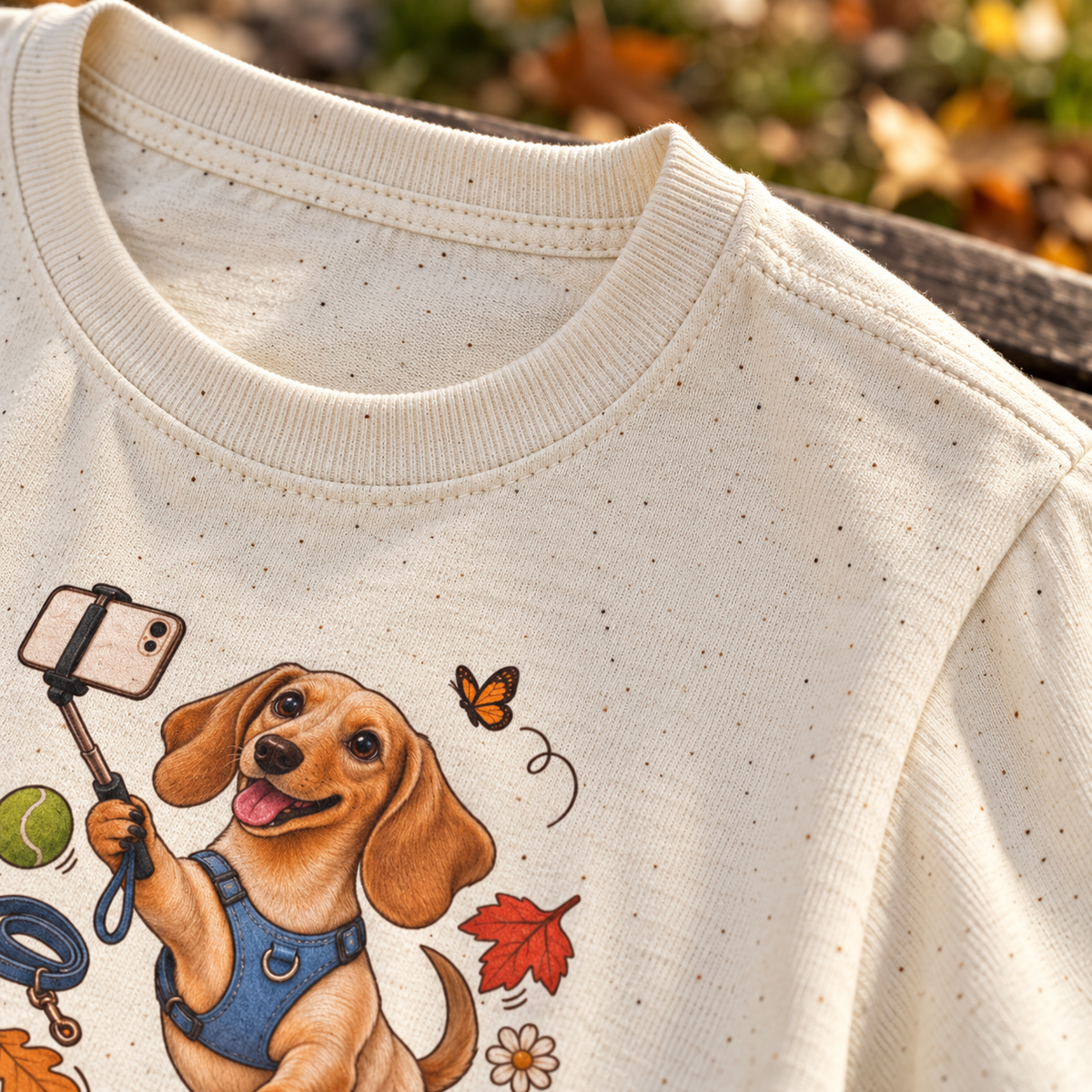 Selfie-Dackel T-Shirt – Verspieltes Alltagsmotiv
