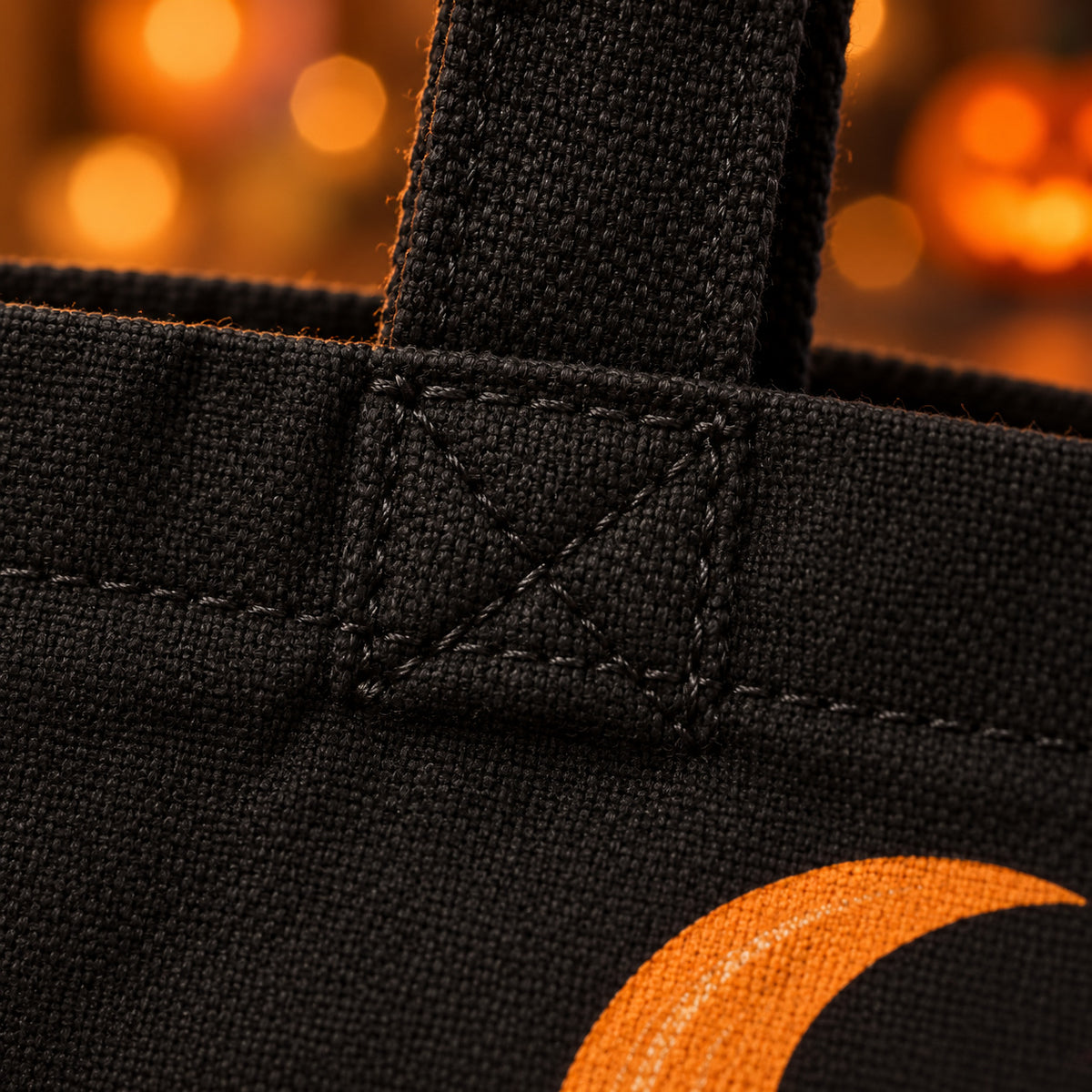 Mondlicht-Dackel Tragetasche – Halloweenmotiv aus Bio-Baumwolle