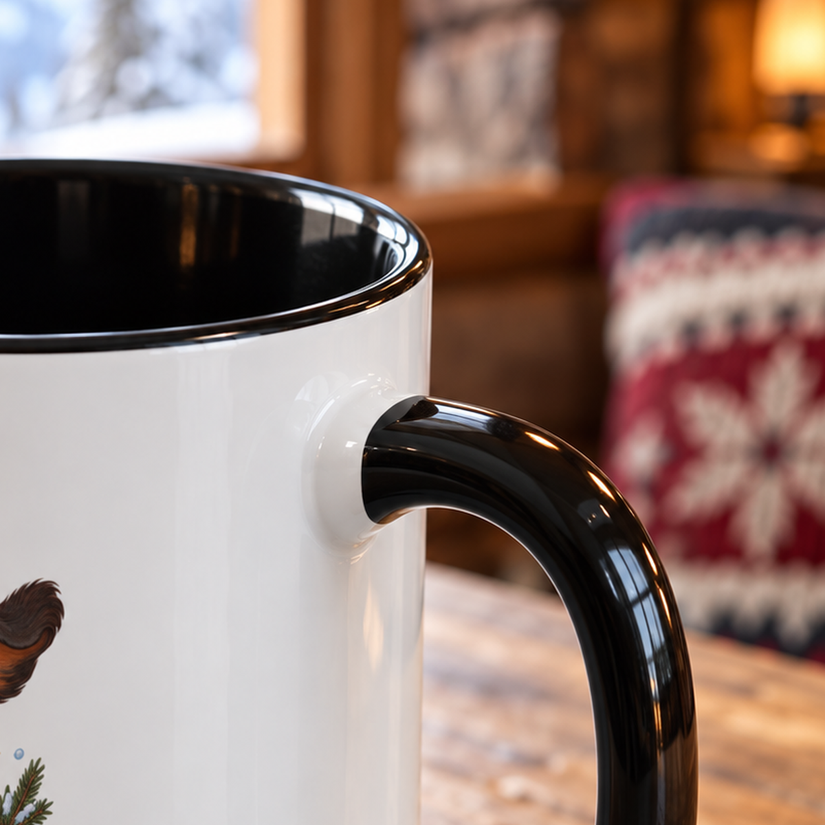 Ski Paws Dachshund Mug – Winter Two-Tone Cup