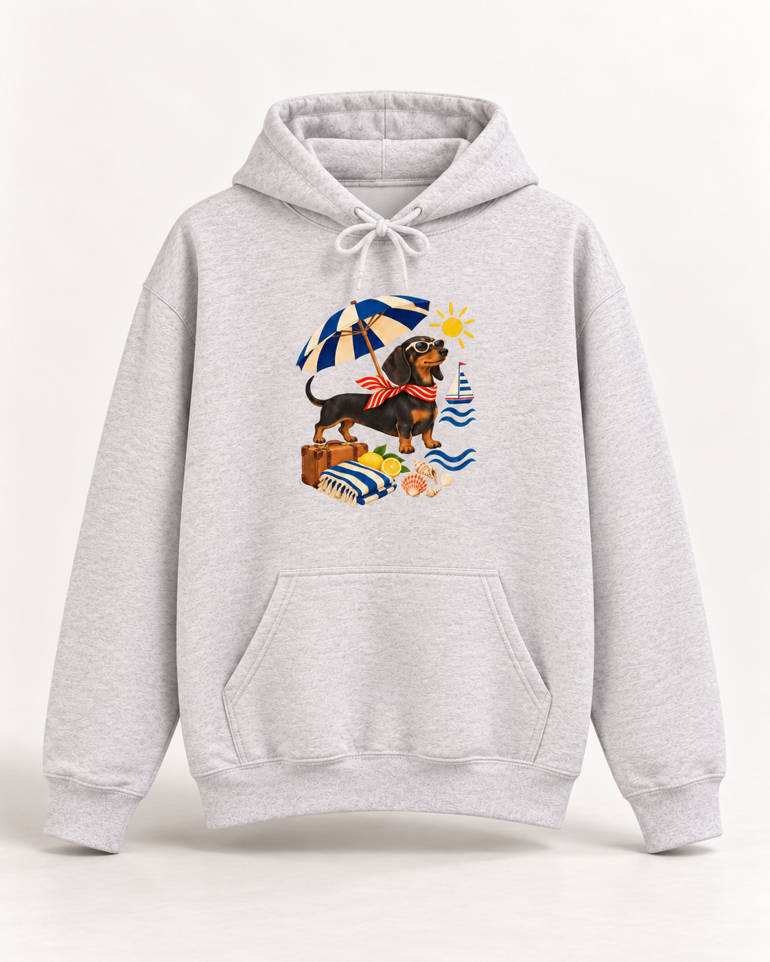 Strandpfoten-Dackel Hoodie – Kuscheliger Sommerbegleiter
