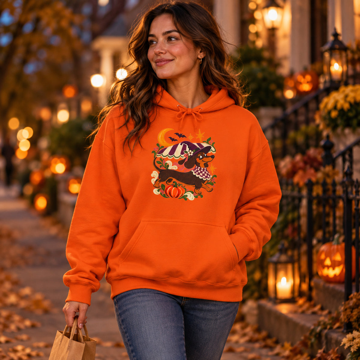 Mondlicht-Dackel Hoodie – Kuscheliger Halloween-Begleiter