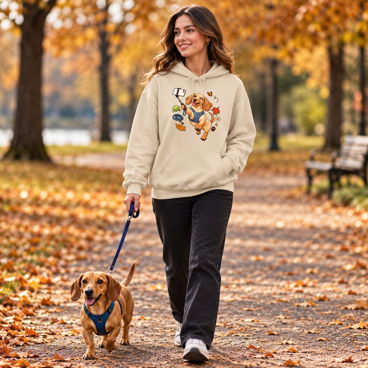 Selfie-Dackel Hoodie – Kuscheliger Alltagsbegleiter