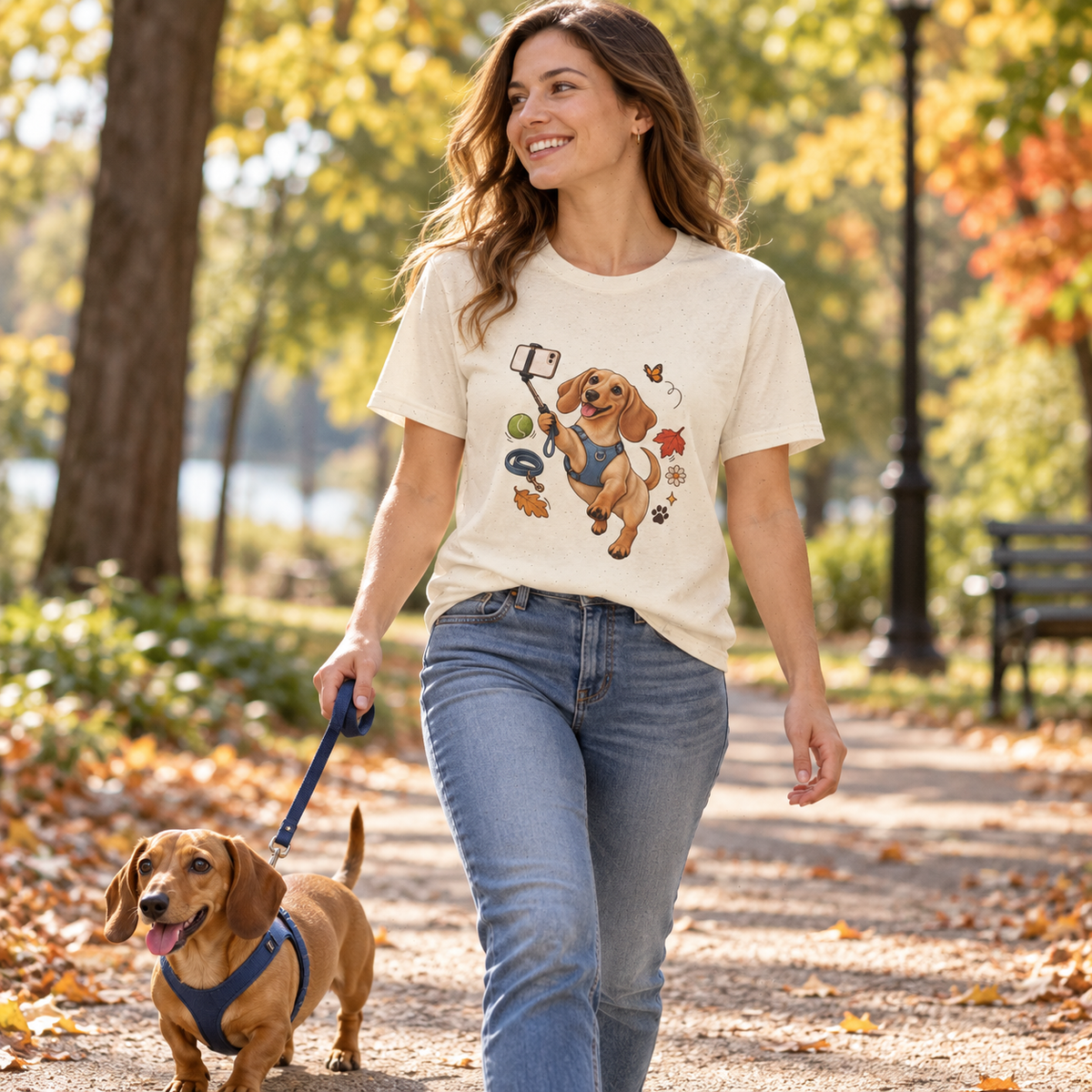 Selfie-Dackel T-Shirt – Verspieltes Alltagsmotiv