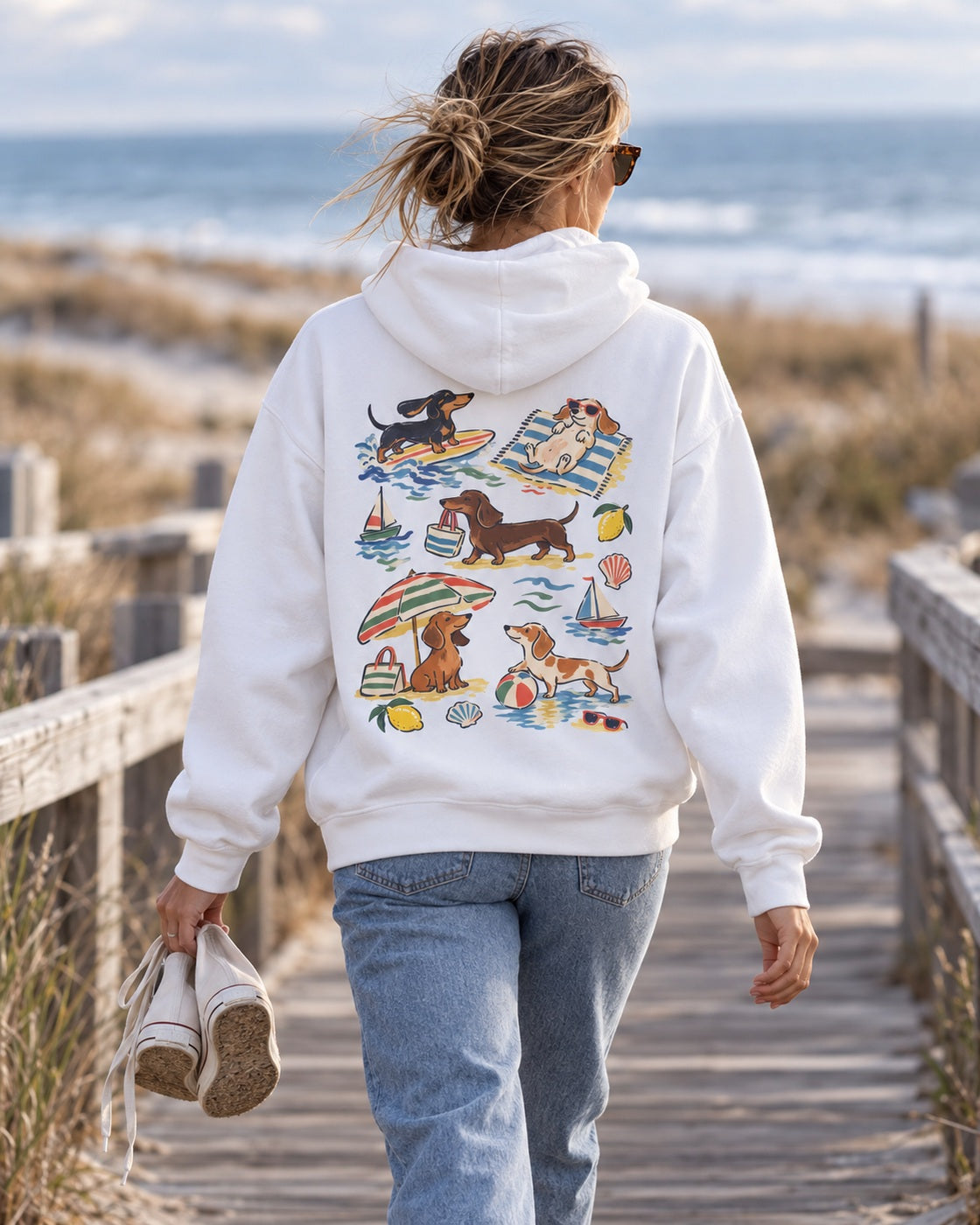 Dackelgeschichten vom Meer Hoodie – Kuscheliger Küstenbegleiter