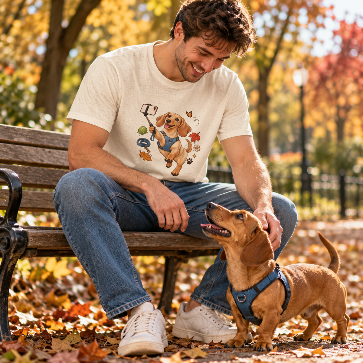 Selfie-Dackel T-Shirt – Verspieltes Alltagsmotiv