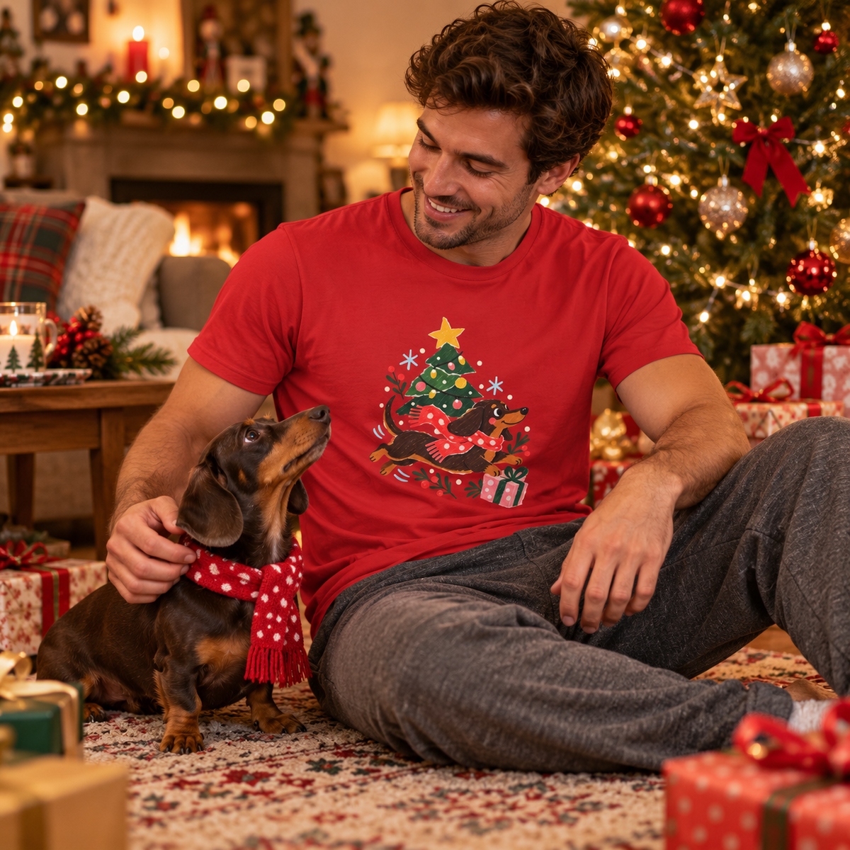 Christmas Dasher Dachshund T-Shirt – Festive Holiday Design