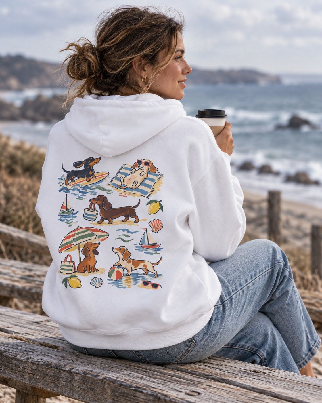 Dackelgeschichten vom Meer Hoodie – Kuscheliger Küstenbegleiter