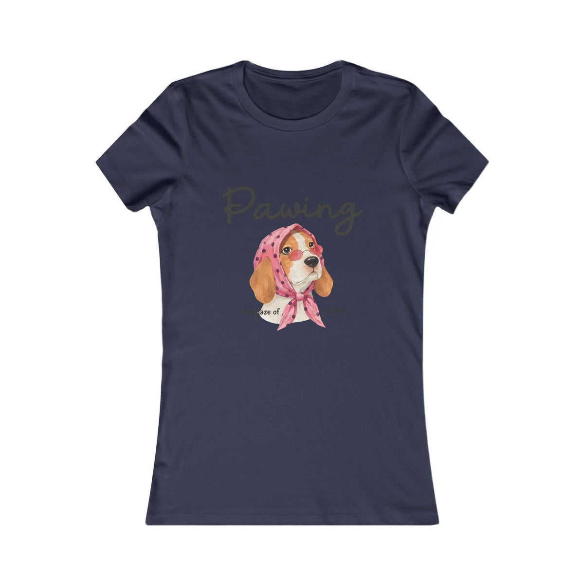 Women's Tee — "Pawing" Watercolor Beagle Graphic, Cute Dog Lover Shirt