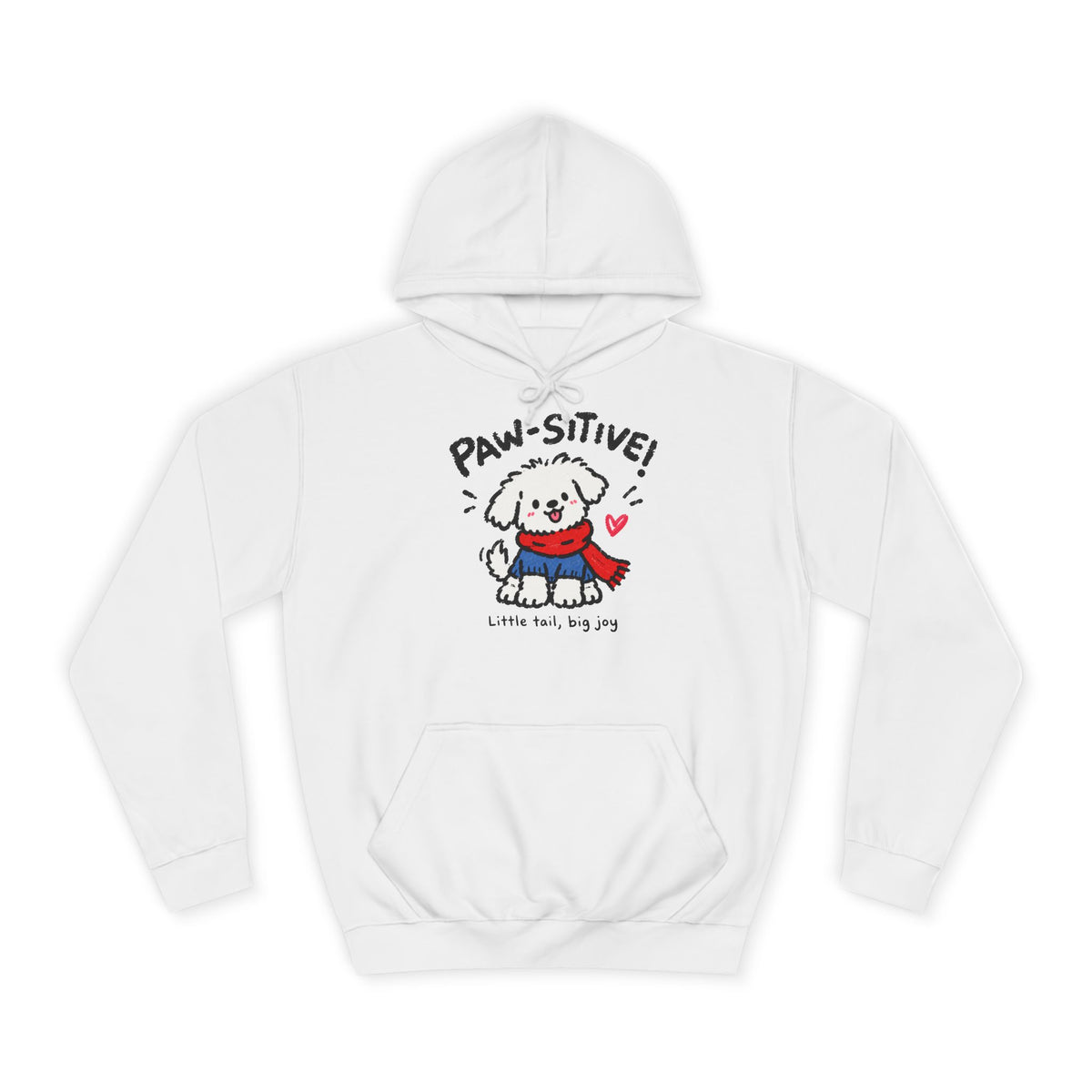 Paw-sitive Puppy Hoodie – "Stay Happy" Cute Dog Graphic Hoodie