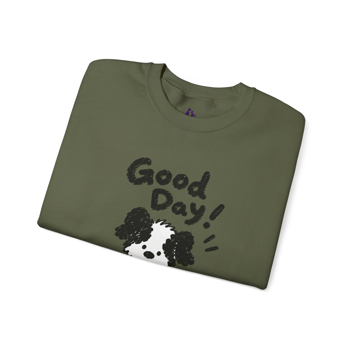 Personalisiertes Haustier-Sweatshirt „Good Day“ – Foto & Name