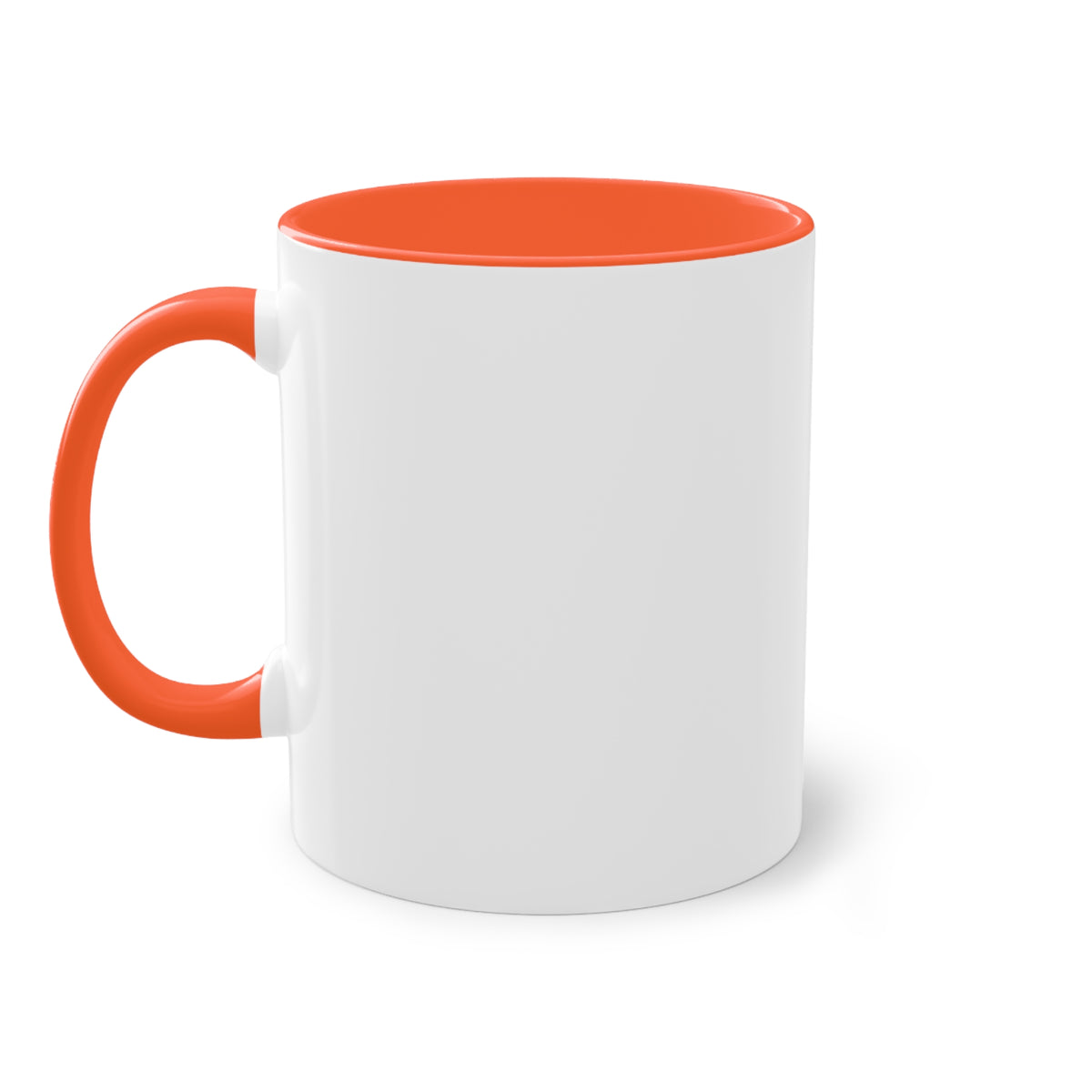 Dog Mom Coffee Mug — Cute Puppy in Rain Boots Two-Tone 11oz