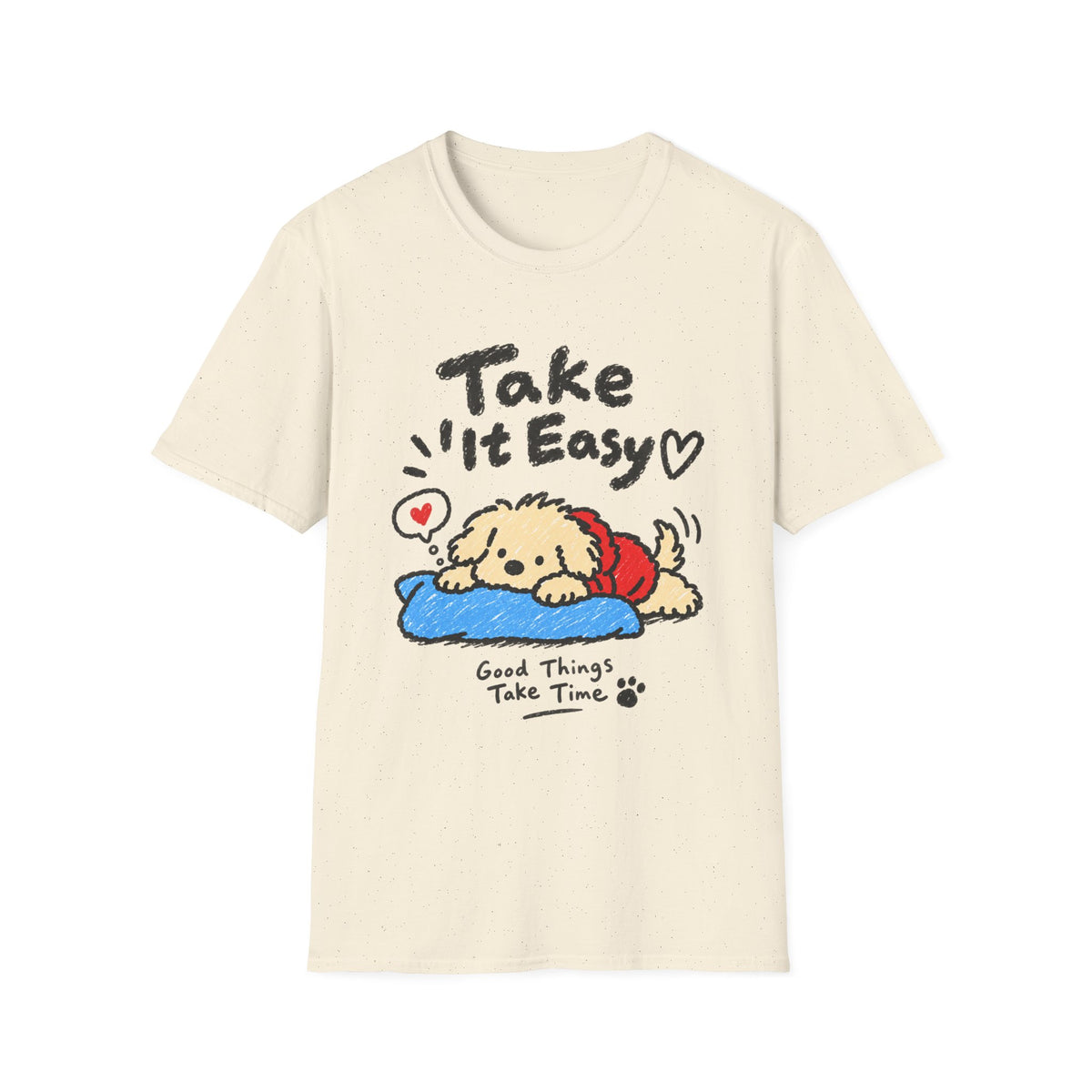 Personalisiertes Haustier-T-Shirt „Take It Easy“ – Foto & Name