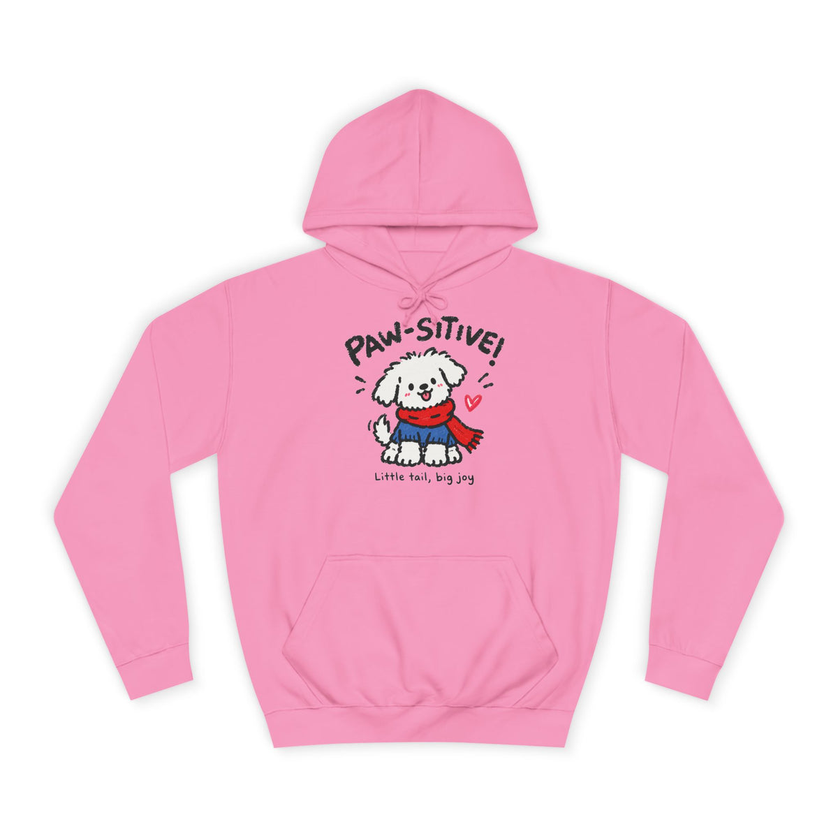 Paw-sitive Puppy Hoodie – "Stay Happy" Cute Dog Graphic Hoodie