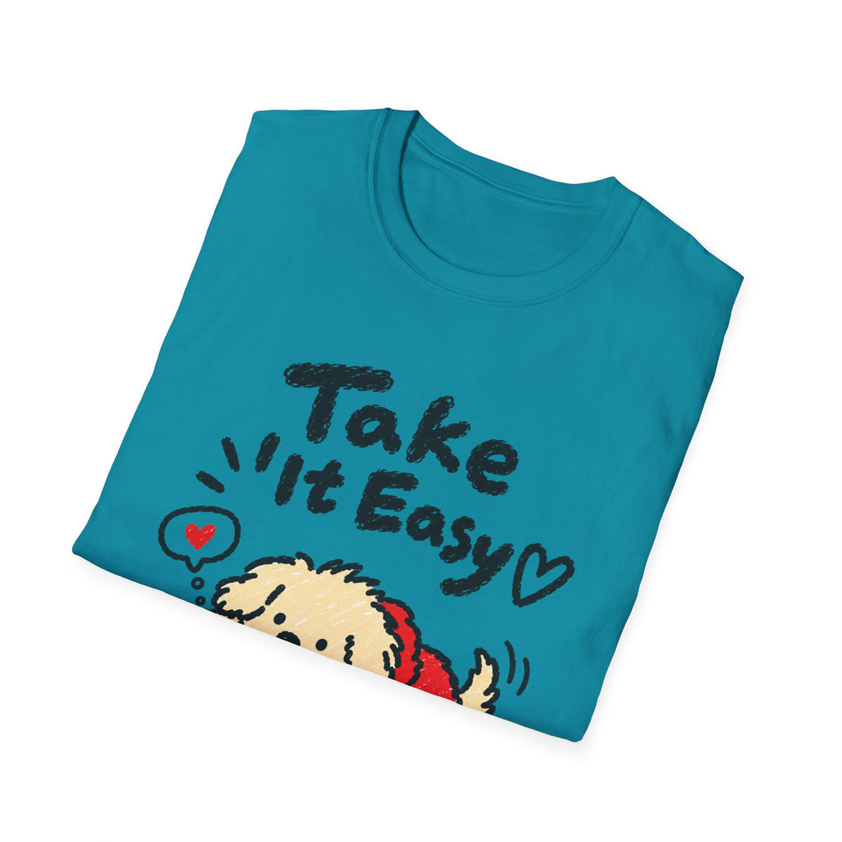 Personalisiertes Haustier-T-Shirt „Take It Easy“ – Foto & Name