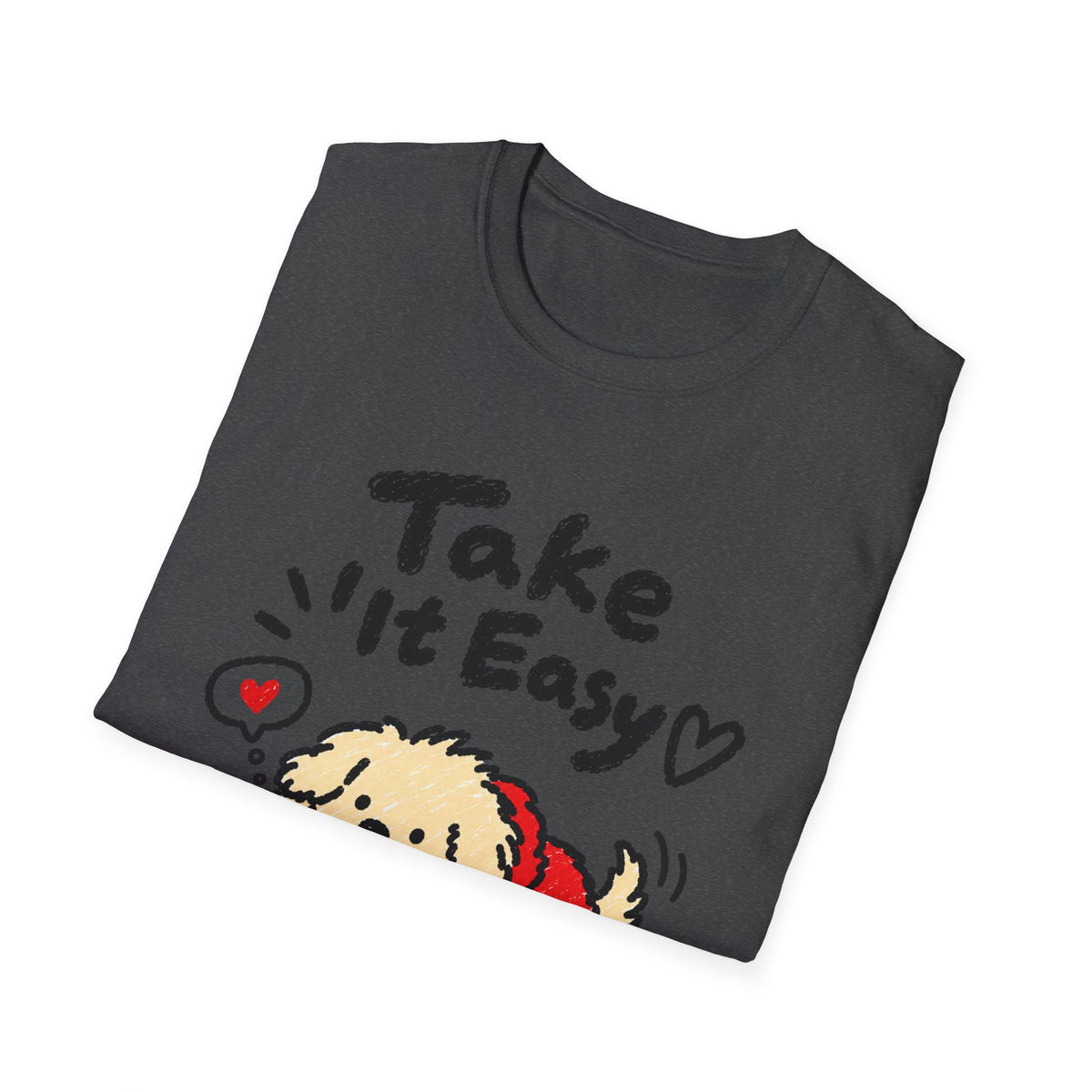 Personalisiertes Haustier-T-Shirt „Take It Easy“ – Foto & Name