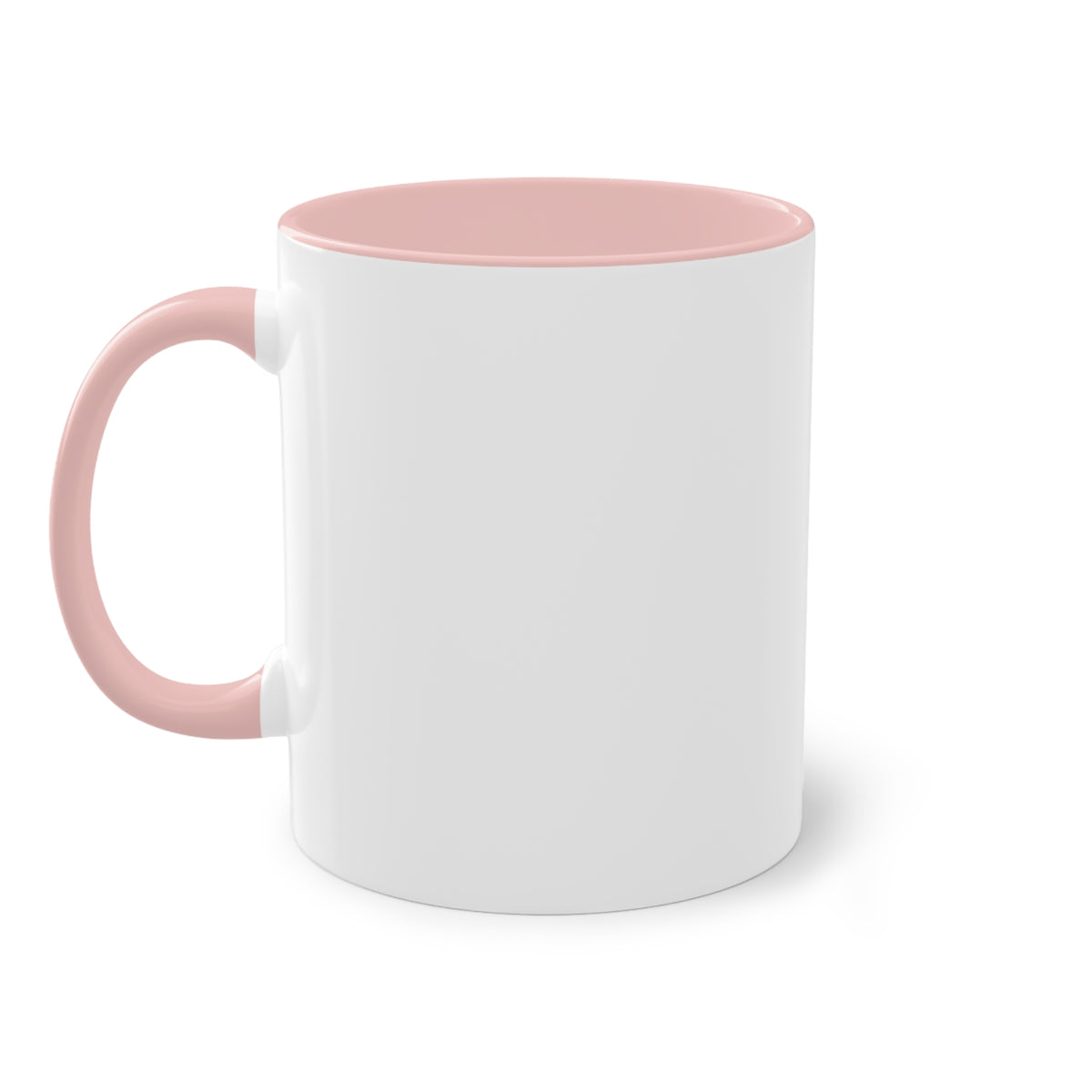 Dog Mom Coffee Mug — Cute Puppy in Rain Boots Two-Tone 11oz