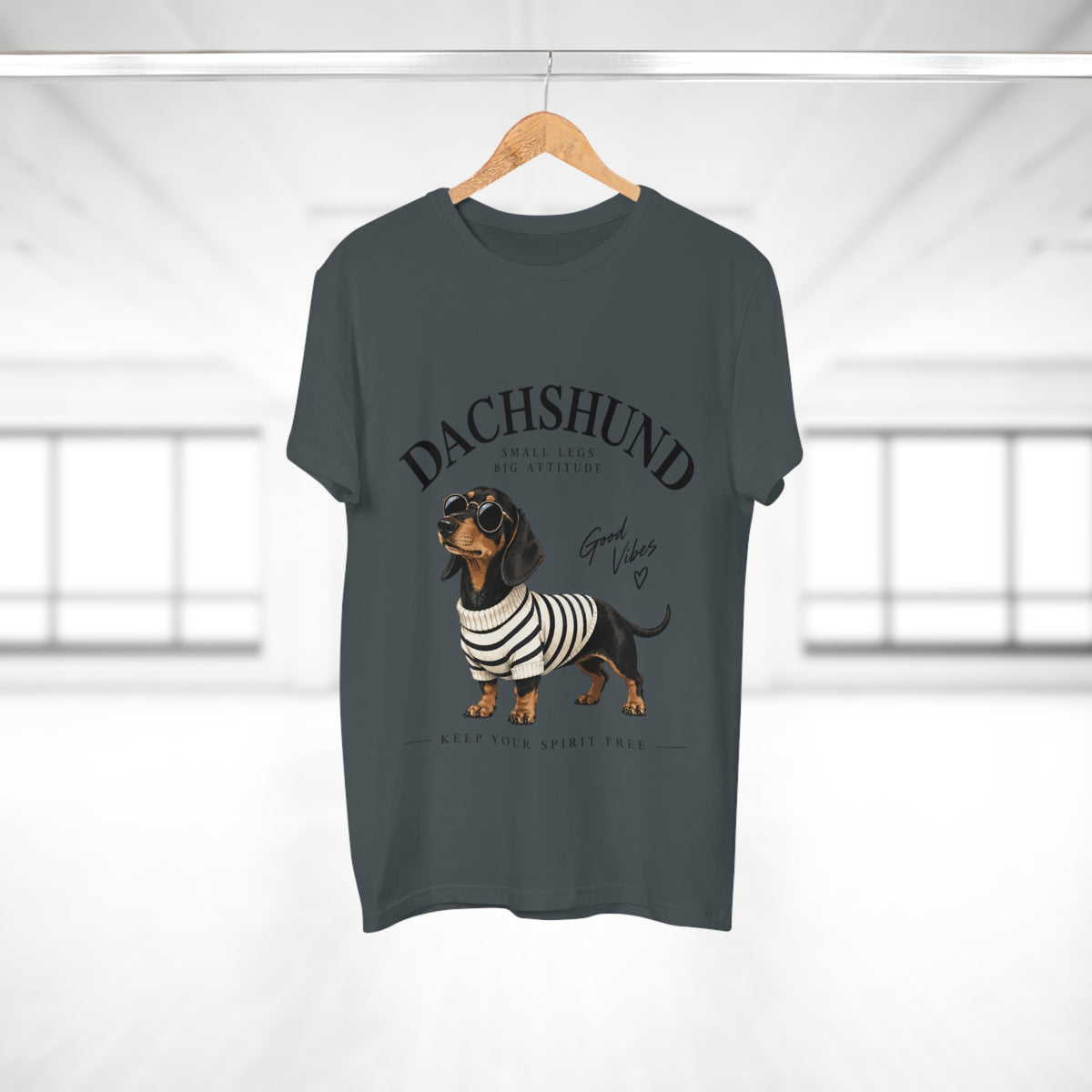 Dachshund T-Shirt - "Small Legs, Big Attitude" Graphic Tee (Good Vibes)
