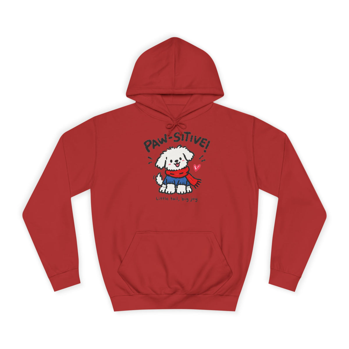 Paw-sitive Puppy Hoodie – "Stay Happy" Cute Dog Graphic Hoodie