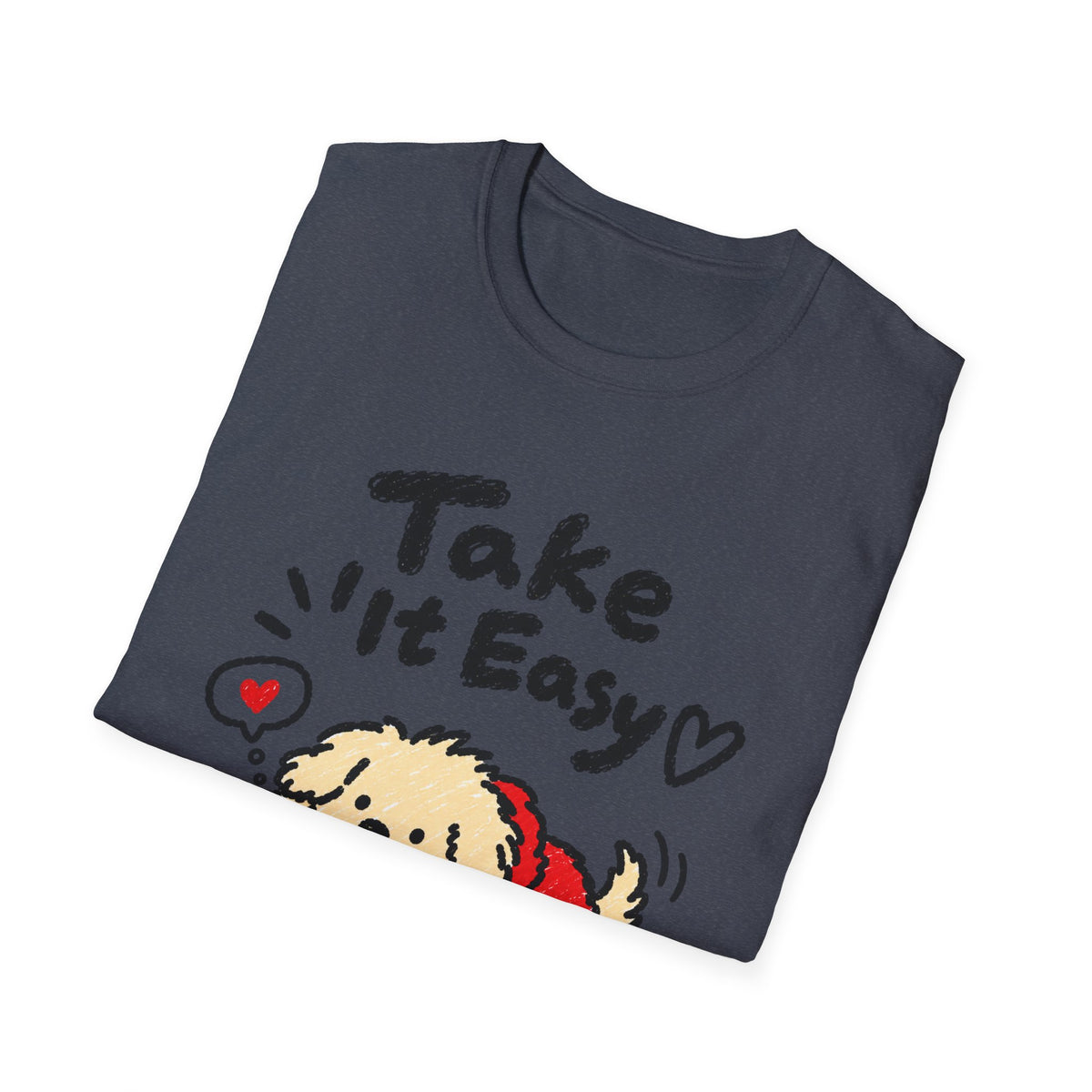 Personalisiertes Haustier-T-Shirt „Take It Easy“ – Foto & Name