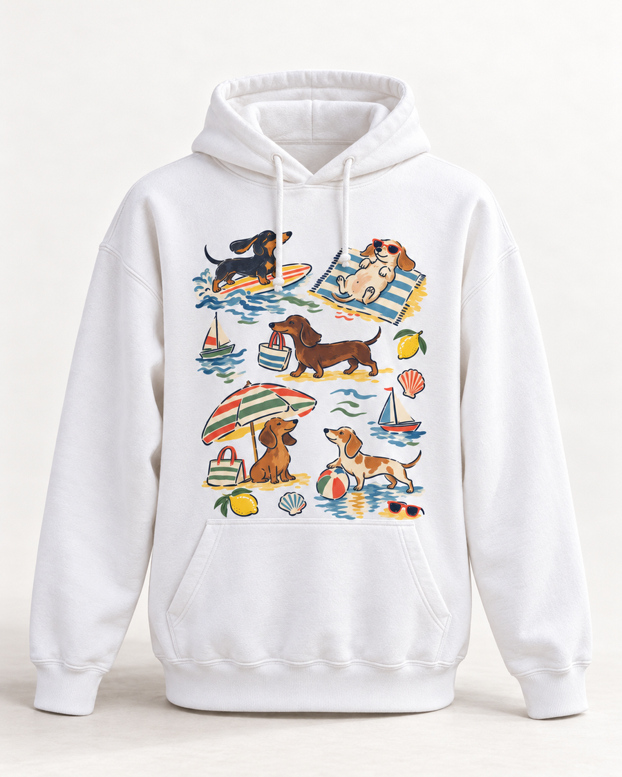Dackelgeschichten vom Meer Hoodie – Kuscheliger Küstenbegleiter