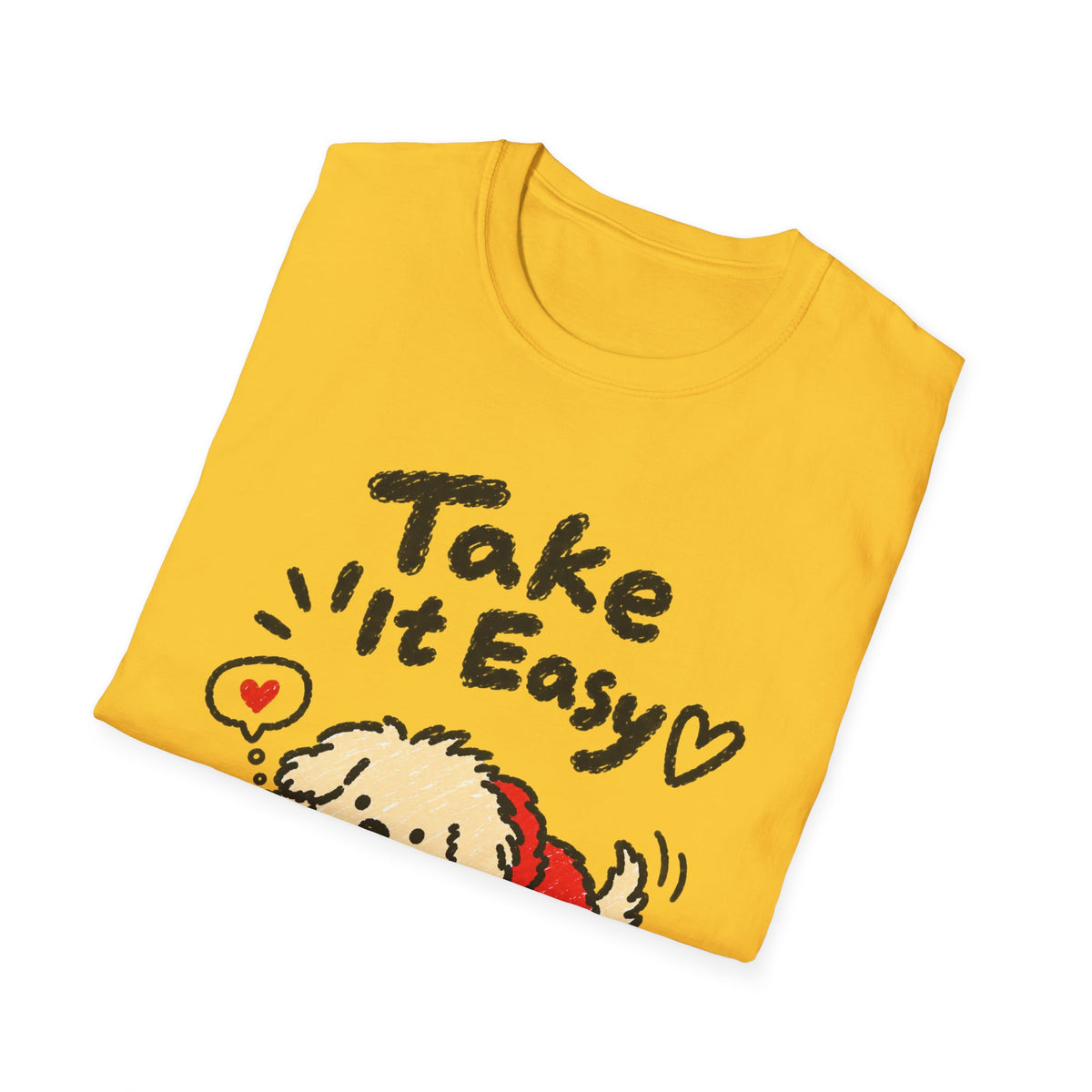 Personalisiertes Haustier-T-Shirt „Take It Easy“ – Foto & Name