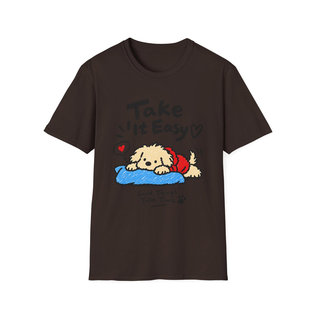 Personalisiertes Haustier-T-Shirt „Take It Easy“ – Foto & Name