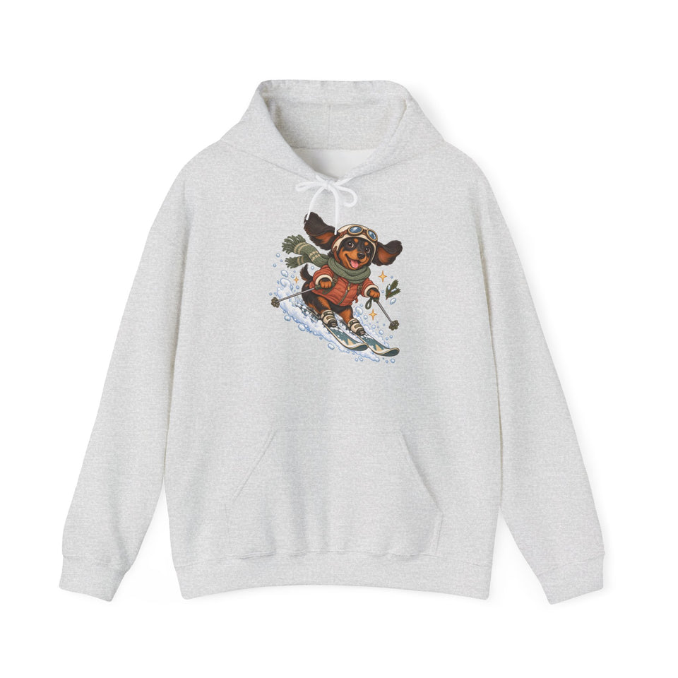 Ski Paws Dachshund Hoodie – Cozy Winter Companion