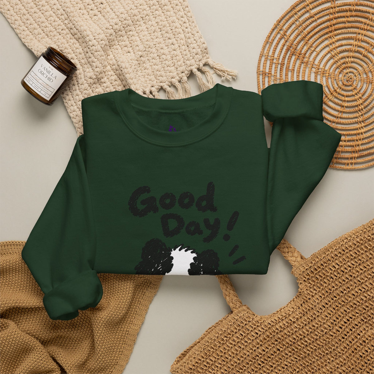 Personalisiertes Haustier-Sweatshirt „Good Day“ – Foto & Name