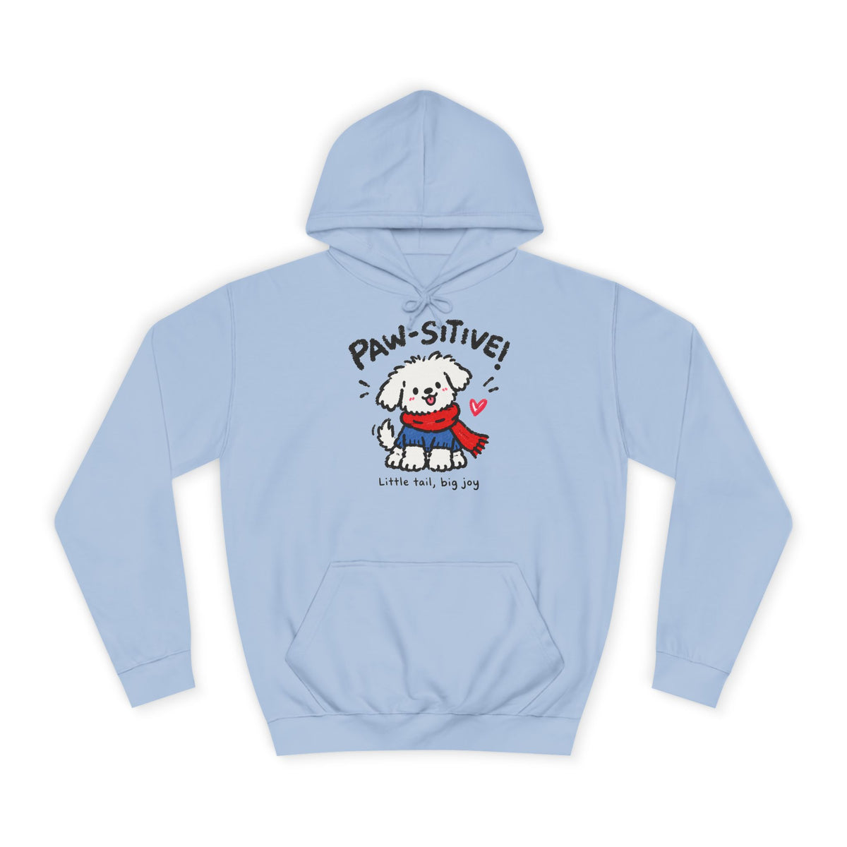 Paw-sitive Puppy Hoodie – "Stay Happy" Cute Dog Graphic Hoodie