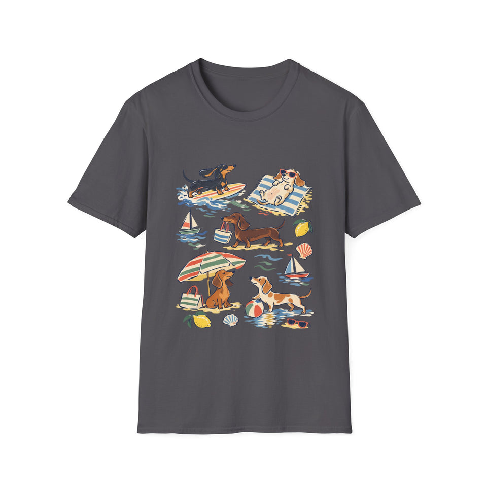 Dackelgeschichten vom Meer T-Shirt – Küstenabenteuer