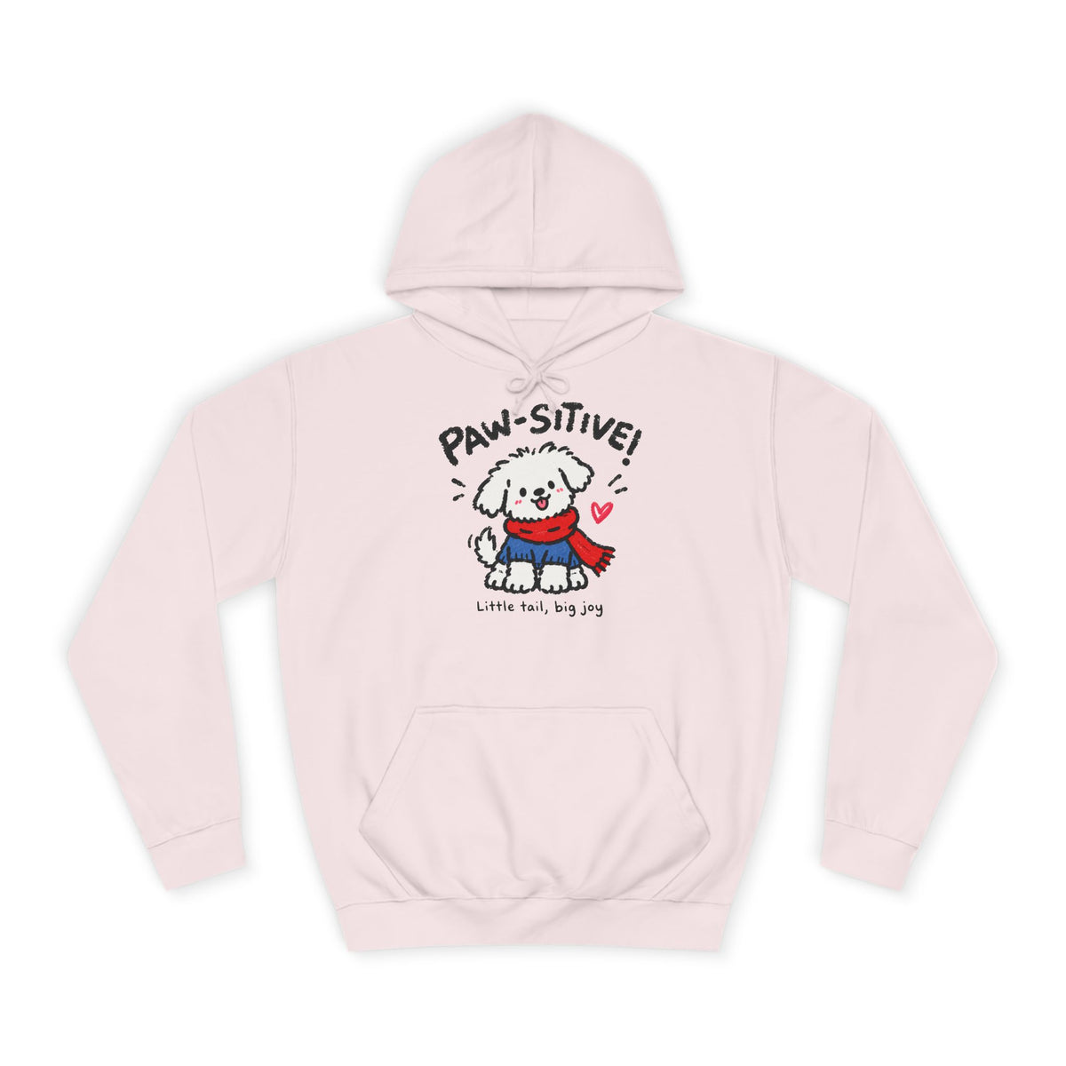 Paw-sitive Puppy Hoodie – "Stay Happy" Cute Dog Graphic Hoodie