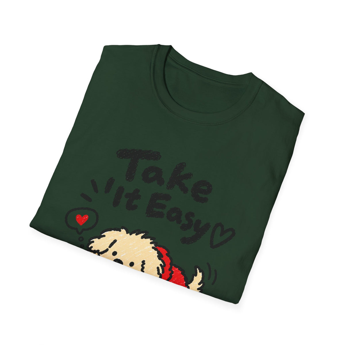 Personalisiertes Haustier-T-Shirt „Take It Easy“ – Foto & Name