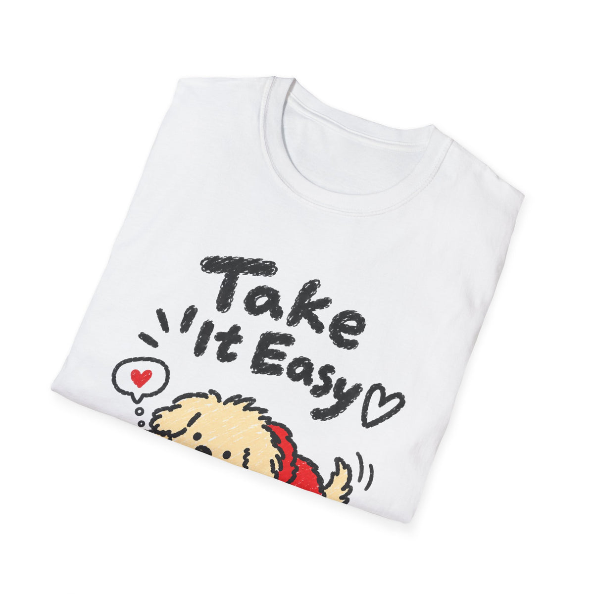 Personalisiertes Haustier-T-Shirt „Take It Easy“ – Foto & Name