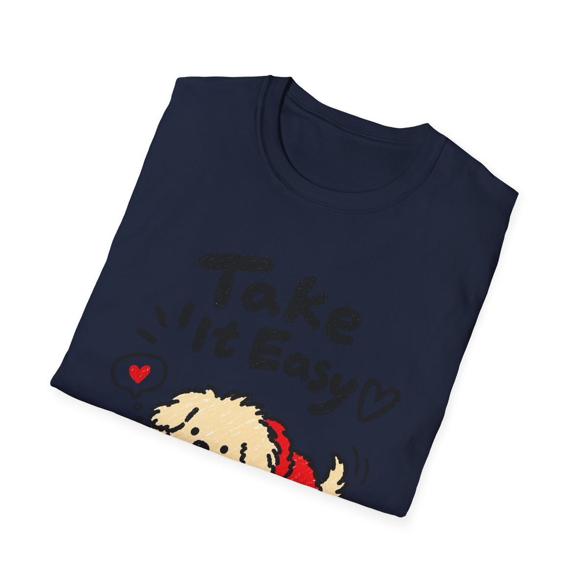 Personalisiertes Haustier-T-Shirt „Take It Easy“ – Foto & Name