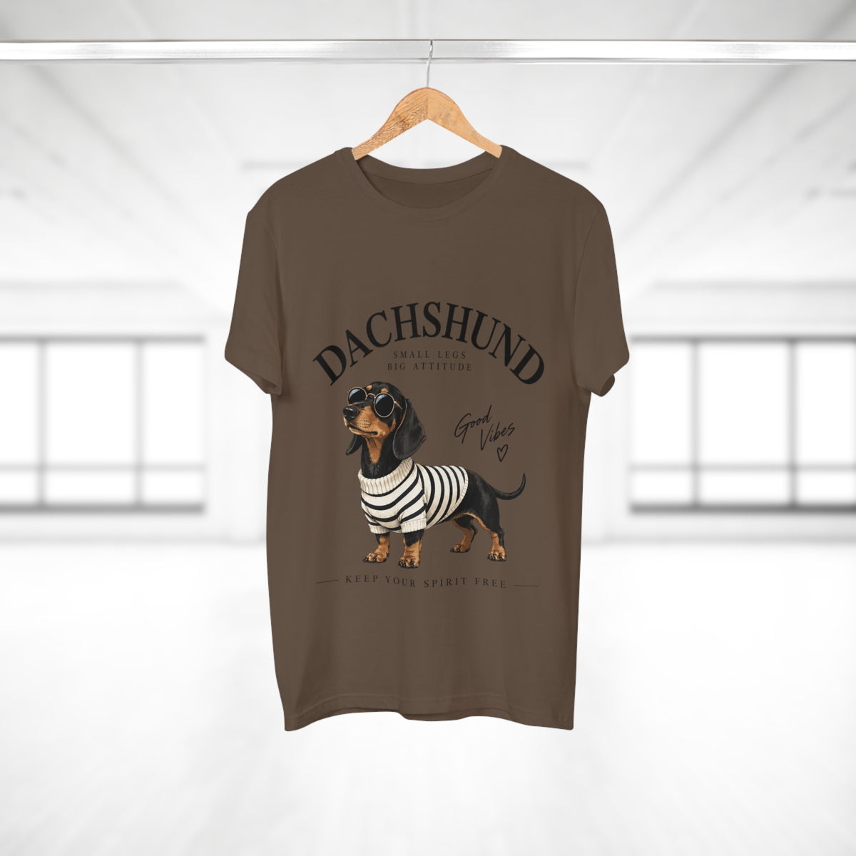 Dachshund T-Shirt - "Small Legs, Big Attitude" Graphic Tee (Good Vibes)