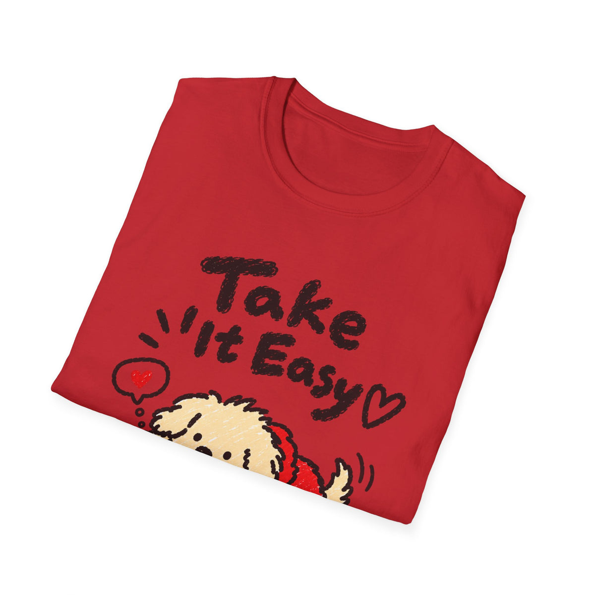 Personalisiertes Haustier-T-Shirt „Take It Easy“ – Foto & Name