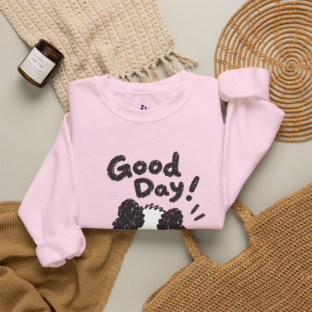 Personalisiertes Haustier-Sweatshirt „Good Day“ – Foto & Name