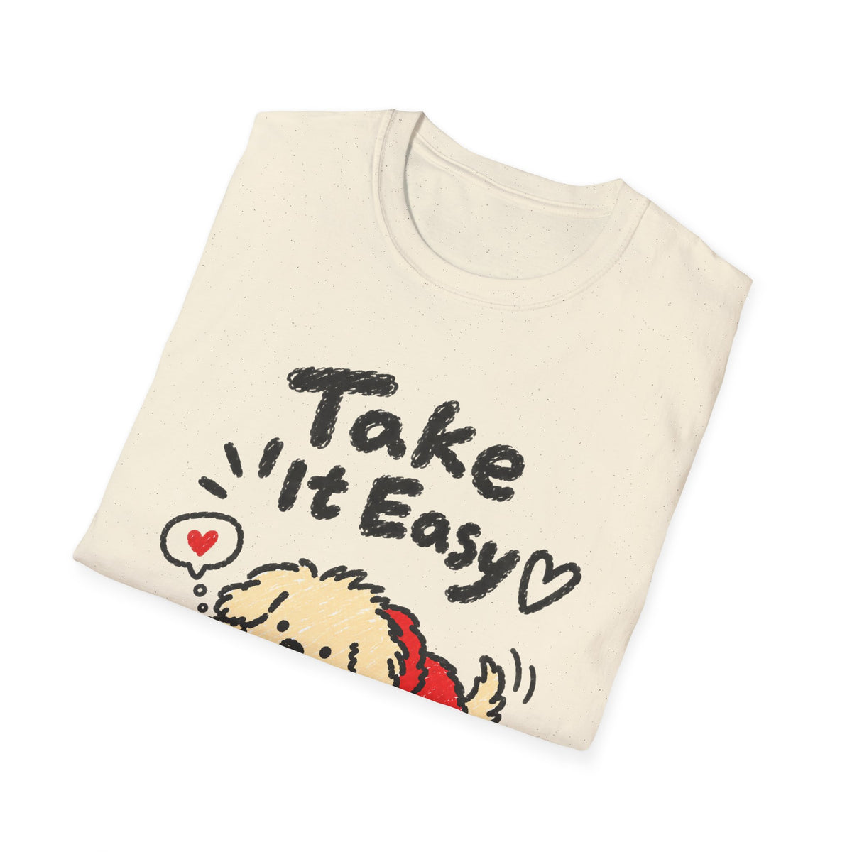 Personalisiertes Haustier-T-Shirt „Take It Easy“ – Foto & Name