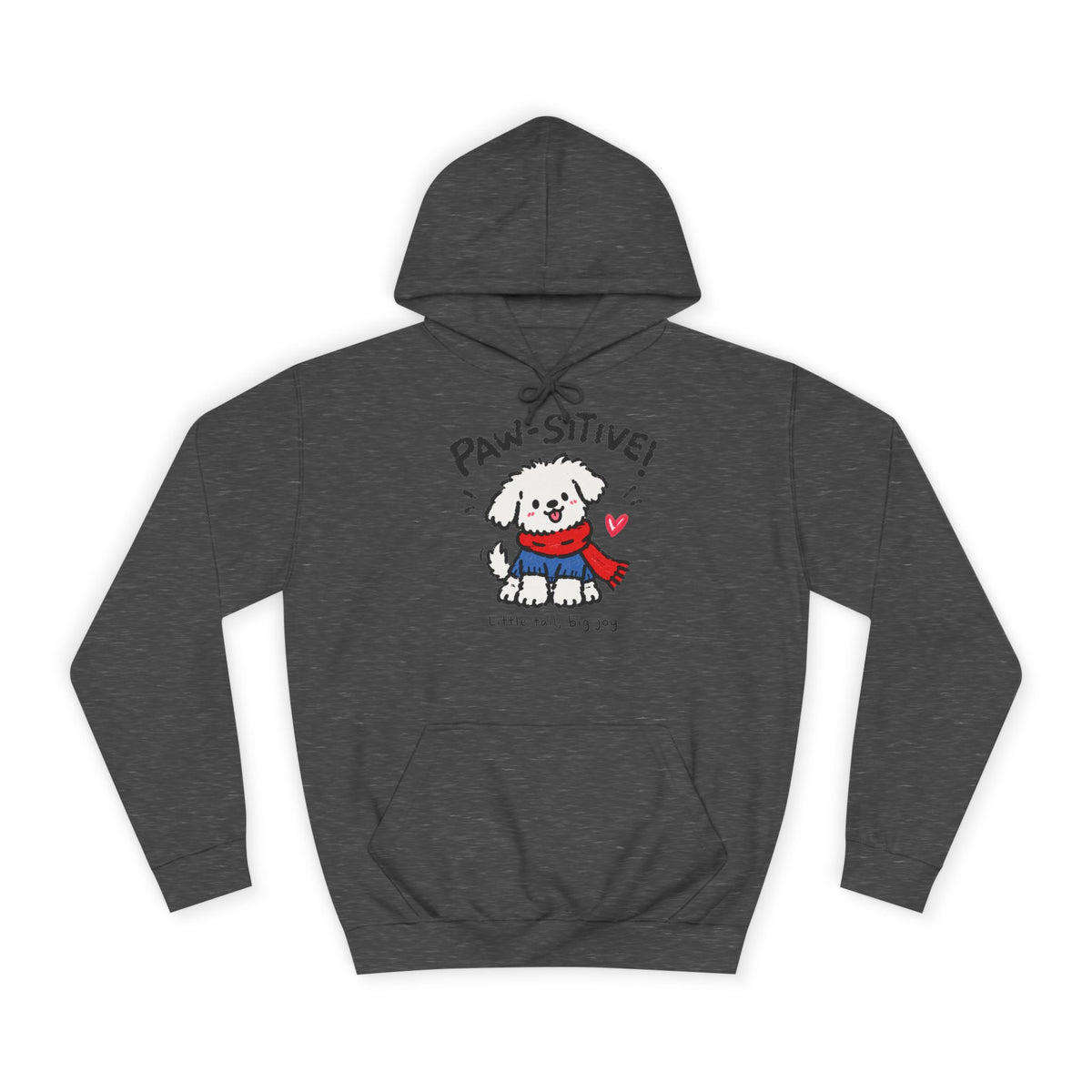 Paw-sitive Puppy Hoodie – "Stay Happy" Cute Dog Graphic Hoodie