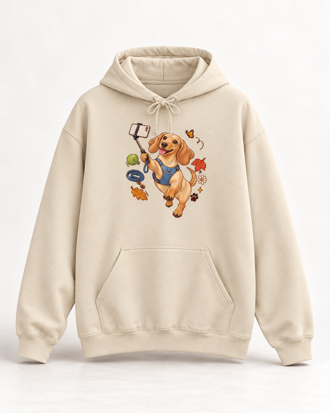 Selfie-Dackel Hoodie – Kuscheliger Alltagsbegleiter