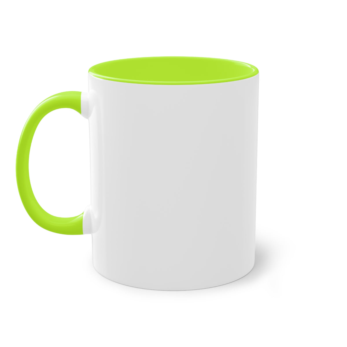 Dog Mom Coffee Mug — Cute Puppy in Rain Boots Two-Tone 11oz