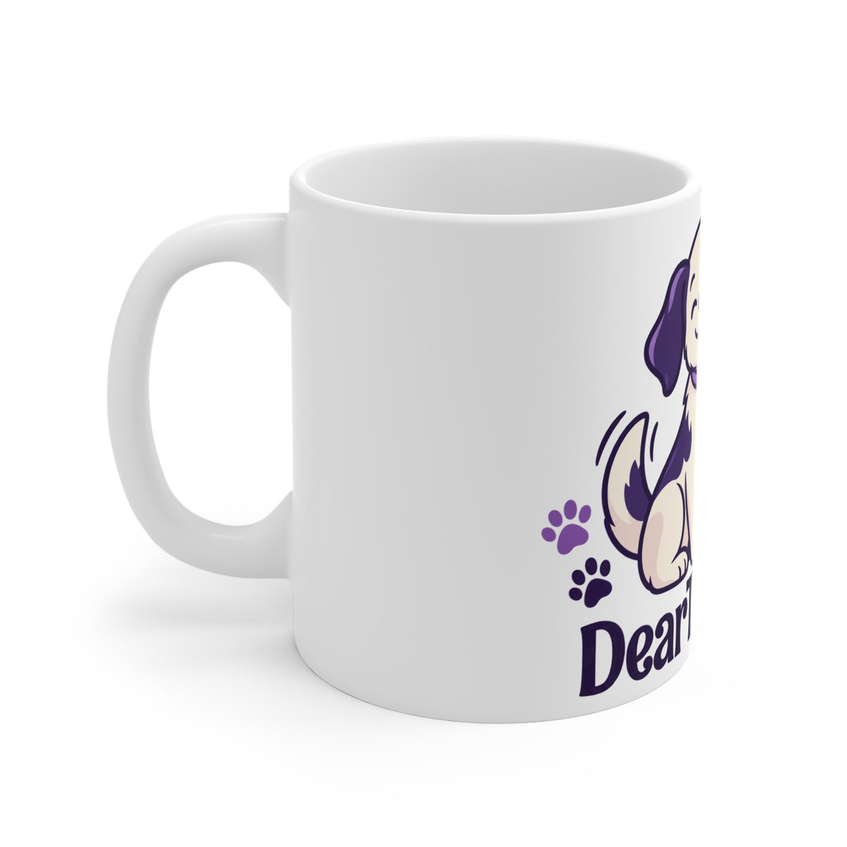 Cute Dog & Cat Ceramic Mug — 'DearTail Studio' Pet Lover Coffee Cup