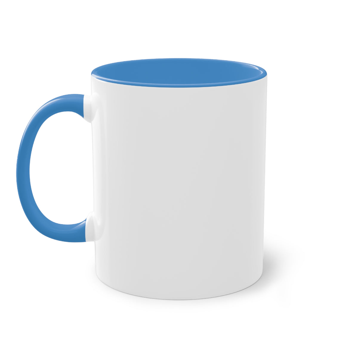 Dog Mom Coffee Mug — Cute Puppy in Rain Boots Two-Tone 11oz