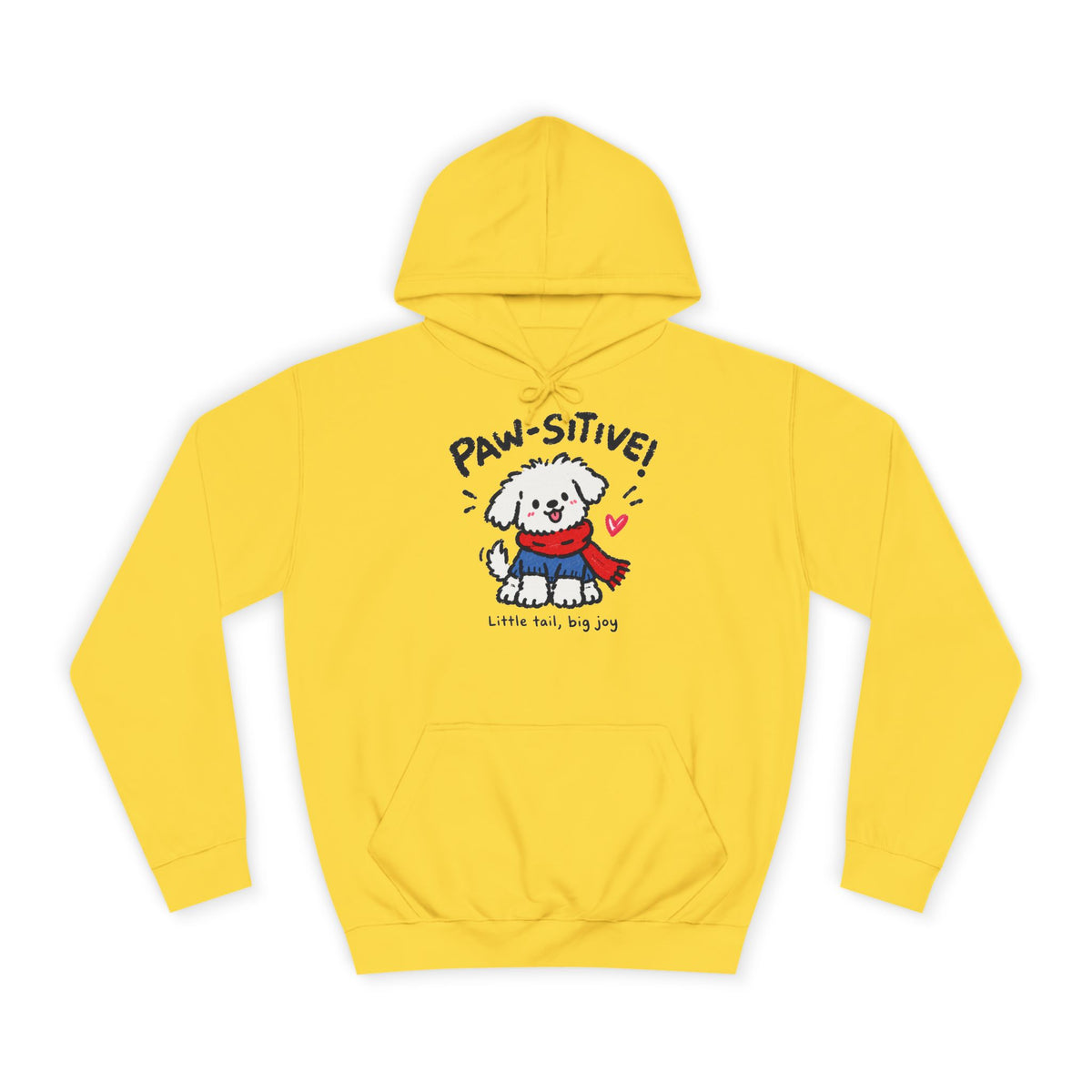 Paw-sitive Puppy Hoodie – "Stay Happy" Cute Dog Graphic Hoodie